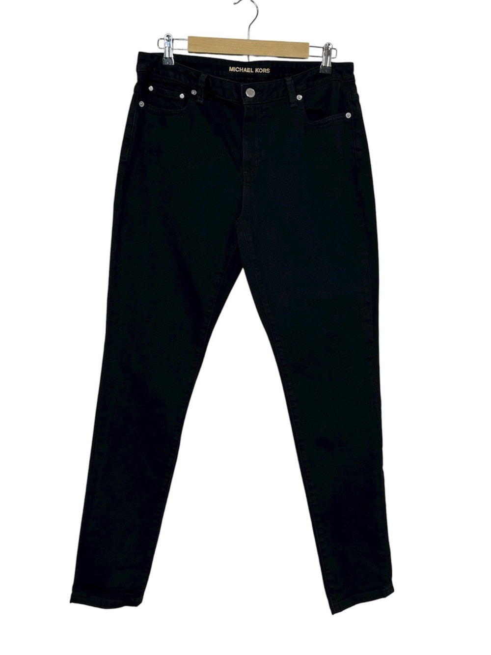 Michael Kors Cotton Blend Black Mid Rise Flattering Basic Izzy Skinny Jeans 10